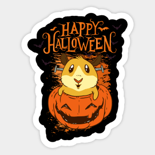 Halloween Happy Halloween Funny Guinea Pig Costume Sticker